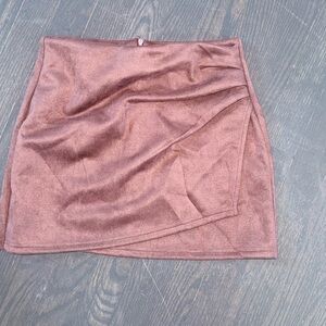 Women’s Rust Faux-Suede Mini Skirt